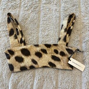 WeWoreWhat Animal Print Bikini Top